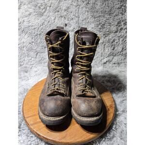 Mens Size 13M Waterproof Oil Resistant GEORGIA BOOT Work Boot Brown Lace Up